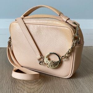 Versace Collection Blush Leather Crossbody Bag